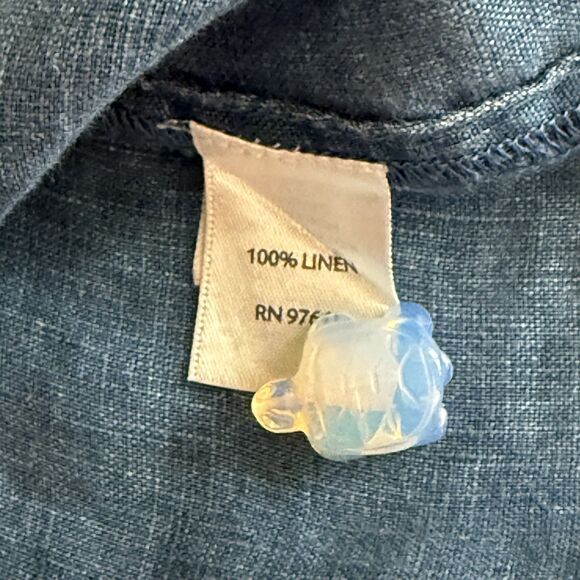 Talbots Sagebrush Olive Gold Tipped Girlfriend Cardigan Sweater Size Large - Picture 7 of 14